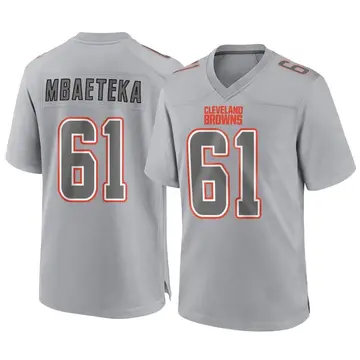 Men's Cleveland Browns Roy Mbaeteka Gray Game Atmosphere Fashion Jersey By Nike