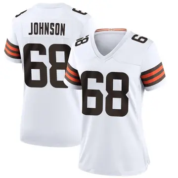 Women's Cleveland Browns Zack Johnson White Game Jersey By Nike