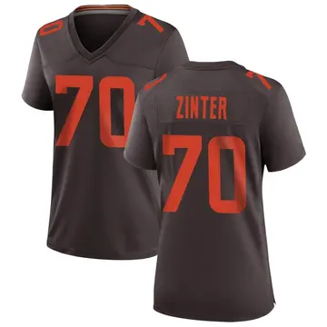 Women's Cleveland Browns Zak Zinter Brown Game Alternate Jersey By Nike