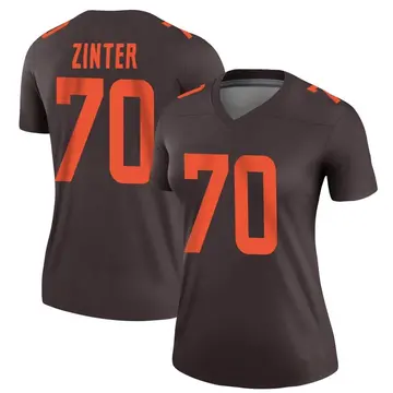 Women's Cleveland Browns Zak Zinter Brown Legend Alternate Jersey By Nike