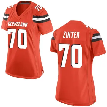 Women's Cleveland Browns Zak Zinter Orange Game Alternate Jersey By Nike