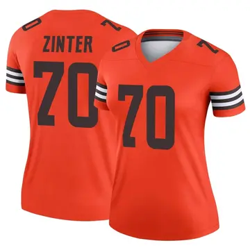 Women's Cleveland Browns Zak Zinter Orange Legend Inverted Jersey By Nike