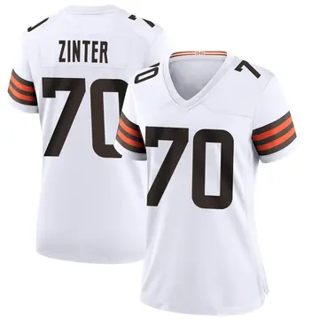 Women's Cleveland Browns Zak Zinter White Game Jersey By Nike