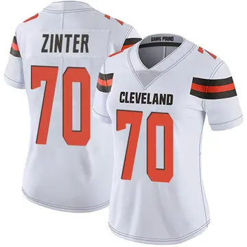 Women's Cleveland Browns Zak Zinter White Limited Vapor Untouchable Jersey By Nike