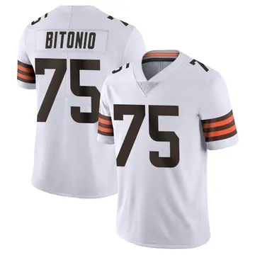 Limited Youth Joel Bitonio Brown Jersey - #75 Football Cleveland Browns  100th Season Rush Vapor Untouchable Size S(10-12)