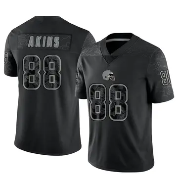 Youth Cleveland Browns Jordan Akins Black Limited Reflective Jersey By Nike