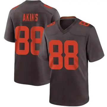 Youth Cleveland Browns Jordan Akins Brown Game Alternate Jersey By Nike