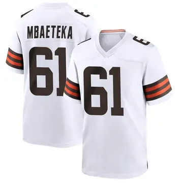 Youth Cleveland Browns Roy Mbaeteka White Game Jersey By Nike