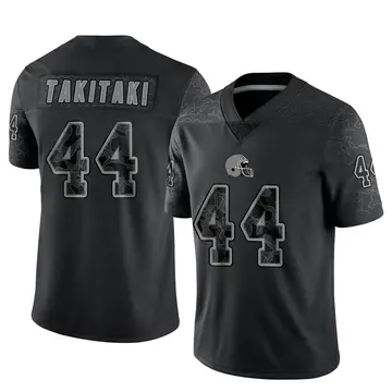 2019 Cleveland Browns Sione Takitaki #44 Game Issued White Practice Jersey  46 76