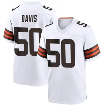 Youth Cleveland Browns Wyatt Davis White Game Jersey By Nike